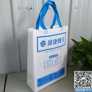 單色絲網印刷一次成型無紡布手提袋