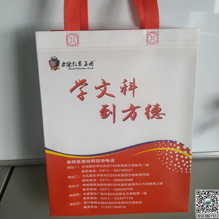教育培訓班無紡布袋 學校輔導機構無紡布手提袋廣告袋宣傳袋  第19張